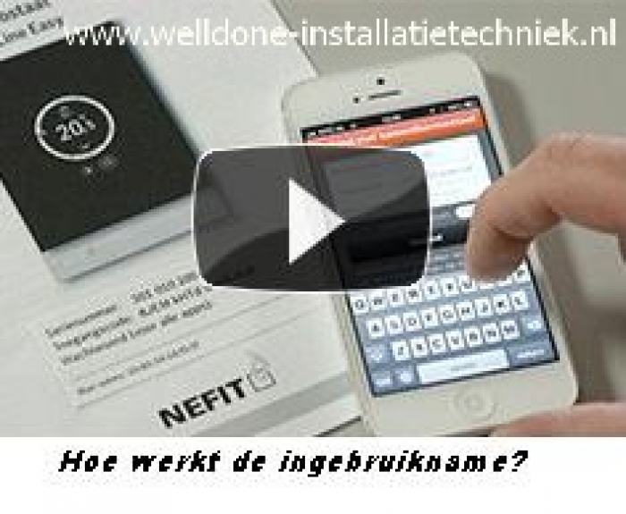 Hoe werkt de ingebruikname via mijn smartphone van de Nefit Moduline Easy? www.welldone-installatietechniek.nl biedt antwoord.